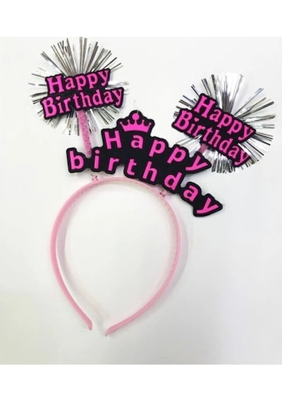 Mey İthalat Happy Birthday Neon Renk Doğum Günü Tacı 12 Adet