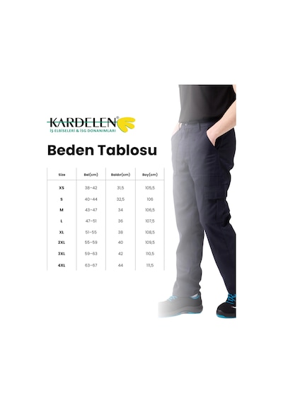 Galanthus Teknik Pantolon Erkek Gri Kargo Cepli Rahat Kalıp Dayanıklı İş Pantolonu Gri