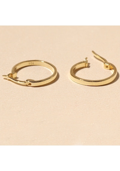 Halka Gümüş Küpe 718872 Gold