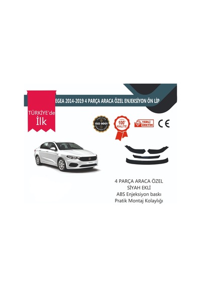 Fiat Egea 2016 Sonrası 4 Parça Ön Lip