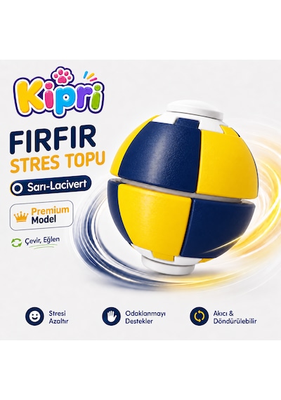 Spinner Ball Rulmanlı Fırfır Stres Topu Bas-çevir 3d Baskı Fidget Oyuncak - Fb