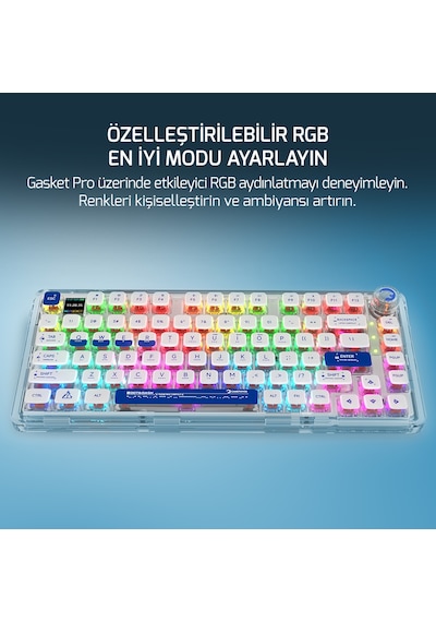 Gamepower Gasket Pro X RGB Wireless/Bluetooth/Kablolu Mekanik Hot-Swap Yağlı Switch Klavye