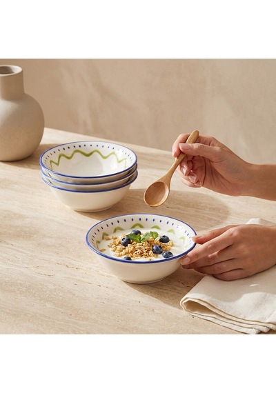 Güral Zeytindalı Desenli 14 Cm 4lü Çorba Ve Salata Kasesi Çok Renkli