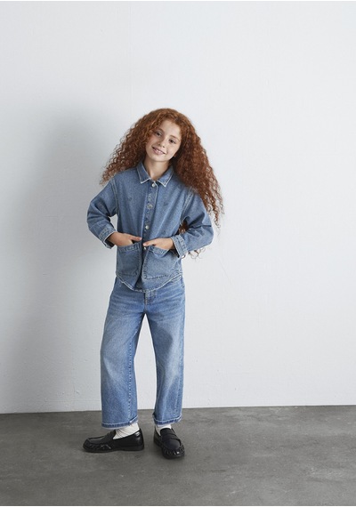 Mavi - Lullu Açık Mavi Jean Gömlek 7210002-90880 Açık Mavi