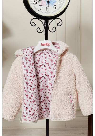 Benitto Kids Çift Taraflı Kız Bebek Çocuk Mont 51344 Kırmızı