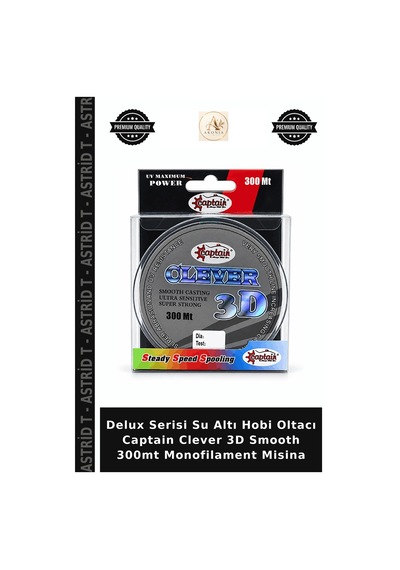 Delux Serisi Su Altı Hobi Oltacı Captain Clever 3d Smooth 300mt Monofilament Misina 0.33mm