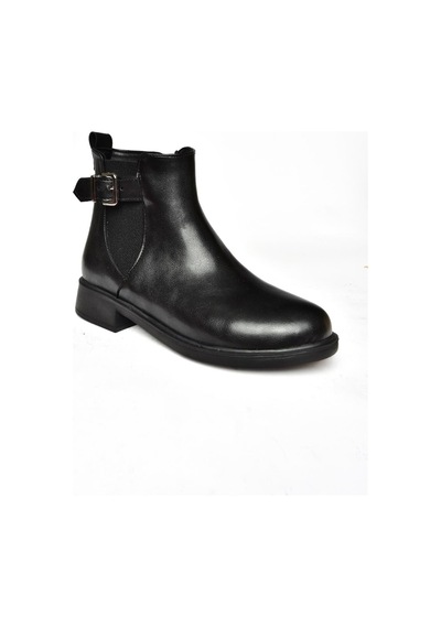 Fox Shoes R374050209 Siyah Alçak Tabanlı Kadın Bot Siyah