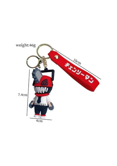 Chainsaw Man Japon Anime Denji Figür Anahtarlık Çanta Aksesuarı Ve Kartlık 2 Si Bir Arada