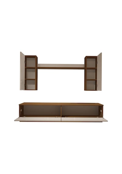 Decoraktiv Eko 5db Mdf Std Tv Ünitesi Tv Sehpası - Ceviz Beyaz Ahşap - Beyaz