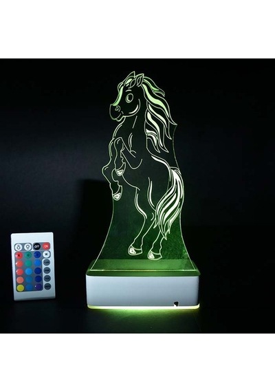 Özel Tasarım Şahlanan At 3D Led Lamba (458694001)