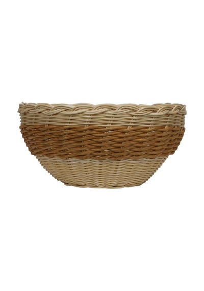 E38 El İşçiliği Hasır İp Sepet Örgü 24 24 Cm - 6176 Karışık