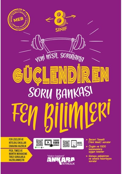 Ankara Yayınları 8.Sınıf Güçlendiren Fen Bilimleri Soru Bankası