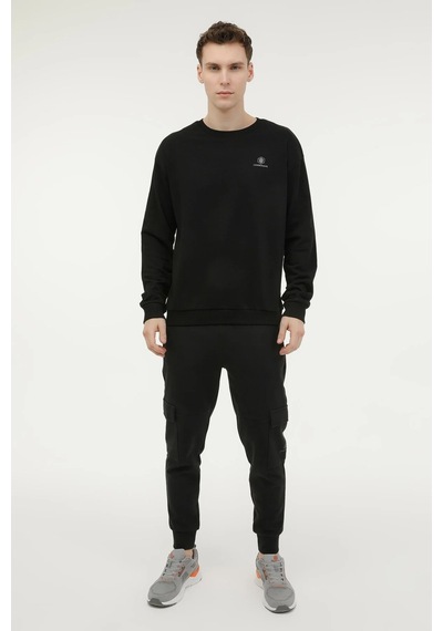 Lumberjack Sweatshirt Erkek Siyah Mb Sn75 C Neck Sw 000000000102696693