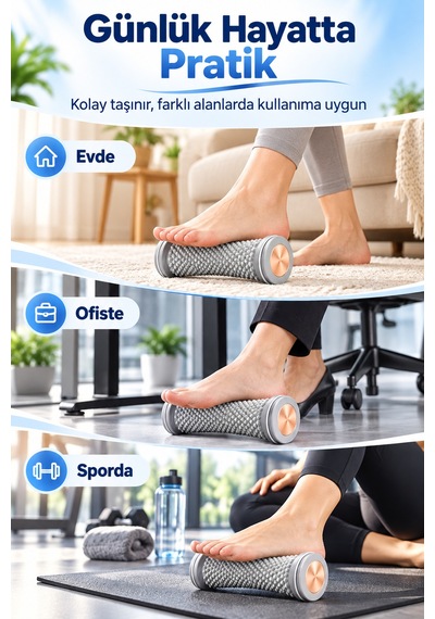 Mucit Home Ayak Masaj Silindiri - Derin Doku Masajı İçin Yüksek Performanslı Silindir Renkli