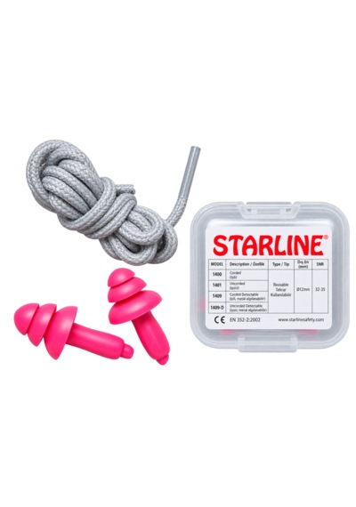 Starline İpli Pembe Kulak Tıkacı