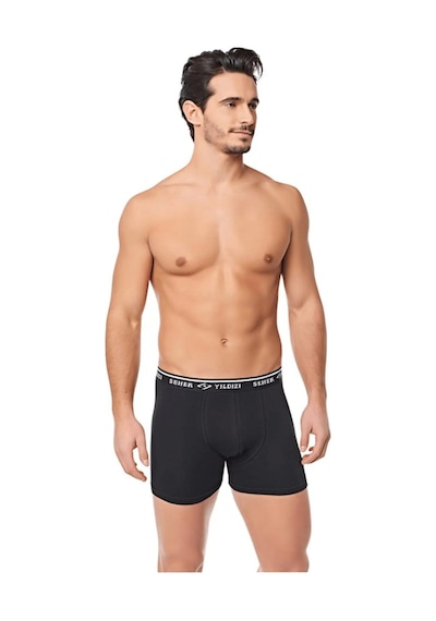 6'lı Paket Seher Likralı Erkek Boxer Siyah