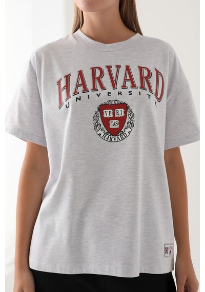 Harvard Kar Melanj Kadın T-shirt 5274-41188 Kar Melanj