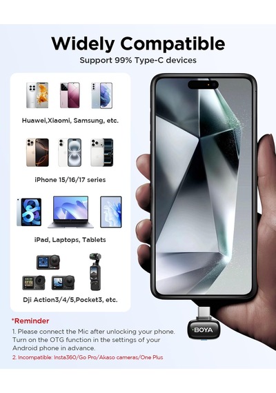 Boya Mini 2 Aı Kablosuz Yaka Mikrofonu Type-c Mat Siyah - Sku02 Sku: Smgstkf07c9bd2e8