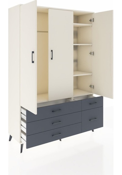 Hyperion Dolap 5 Raflı 5 Çekmeceli Tek Askılı 132x44x195 Aytaşı-aytaşı/antrasit Aytası/antrasıt Hyperion Dolap 5 Raflı 5 Çekmeceli Tek Askılı 132x44x195 Aytaşı-aytaşı/antrasit Aytası/antrasıt