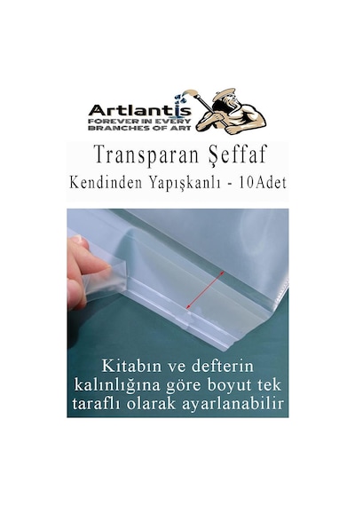 Hazır Defter Kaplığı Şeffaf Buzlu Sarı A4 10 Adet 1 Paket Cırtlı Ayarlanabilir Kendinde Yapışkanlı Kaplık Okul Sınıf Sarı