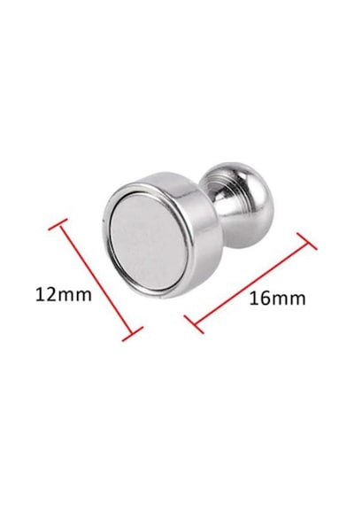 12 Adet Metal Kaplı Pano Mıknatısı ,güçlü Neodyum Mıknatıs Buzdolabı Magnet Fotoğraf Kağıt Tutucu