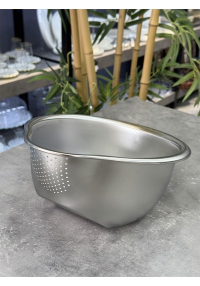 Arow Çok Amaçlı Lüks Pirinç Süzgeci 27 Cm Tr-6985 Gri
