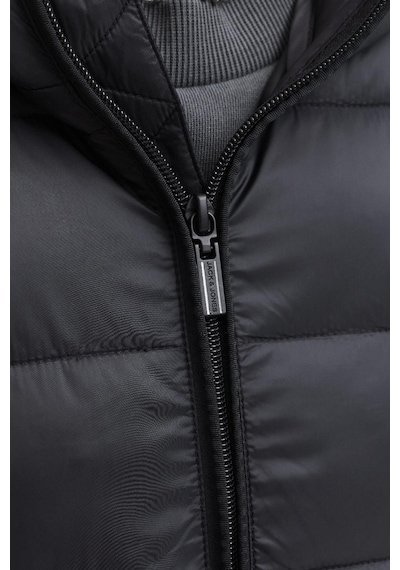 Jack & Jones Jjekıngsley Erkek Kapüşonlu Hafif Şişme Mont Puffer Günlük Rahat Siyah