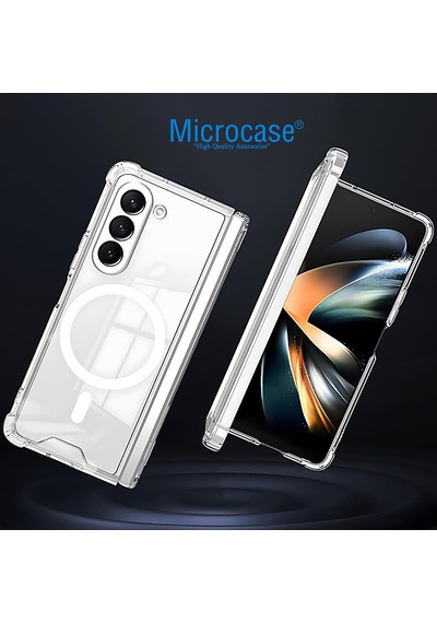 Samsung Galaxy Uyumlu Z Fold5 Magsafeyarı Esnek Plastik Tpu Kılıf-al8113