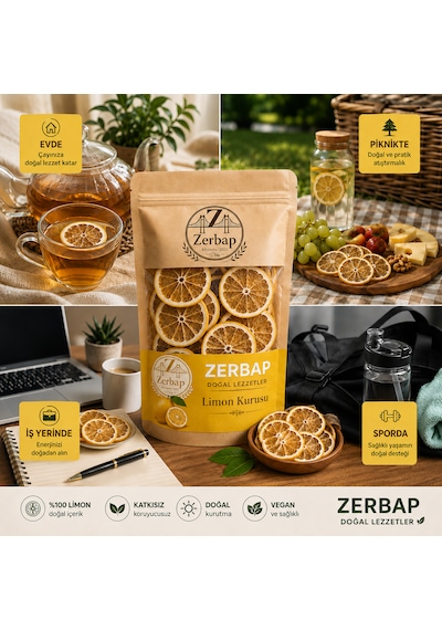 Doğal Limon Kurusu 100 G Dilimlenmiş Kurutulmuş Limon