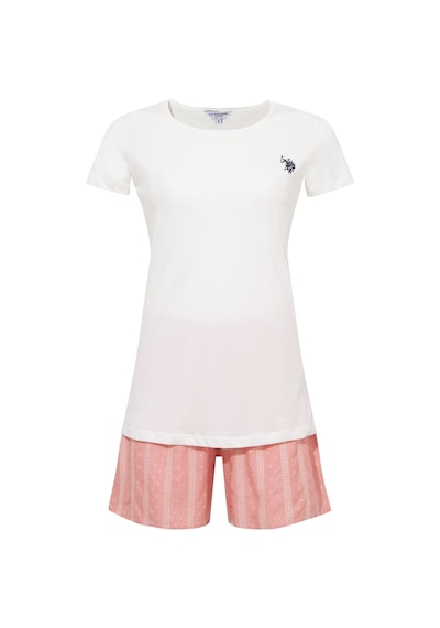 U.s. Polo Assn. Kadın 206 Ekru Şort Takım Açık Pembe