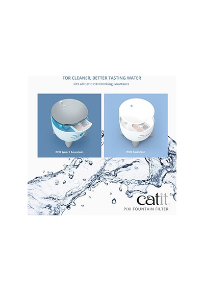 Ayrex 43722 Pixi Yedek Filtre, Catit Pixi Su Çeşmesi İçin İçme Çeşmesi Filtresi, 6'li Paket Diğer