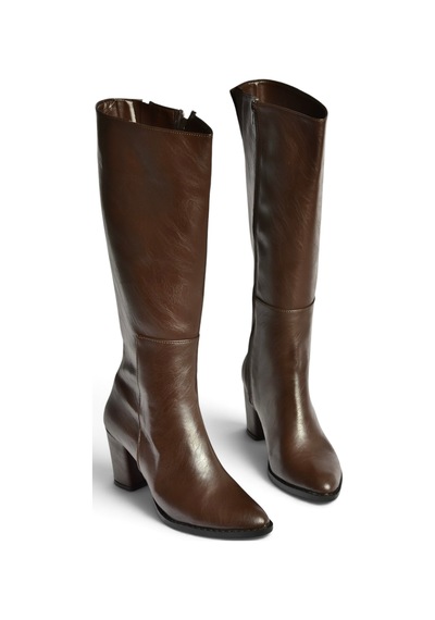 Fox Shoes V965012509 Kahverengi Kalın Topuklu Kadın Çizme