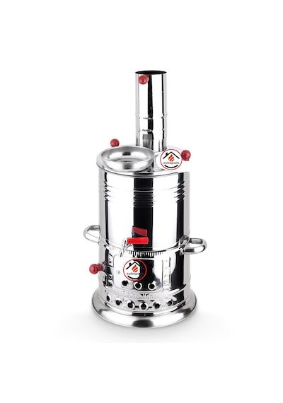 Odunlu Kömürlü Çay Semaveri Odunlu Kömürlü Semaver Tek Musluklu Semaver 3,5 Litre