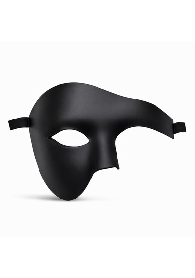 Siyah Yarım Erkek Maske Phantom Parti &amp Amp Balo Maskesi
