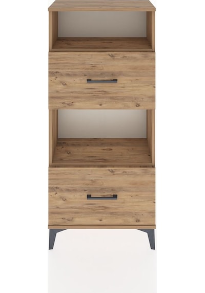 Hyperion Dolap 2 Raflı 2 Çekmeceli 60x44x134 Çam-çam Çam