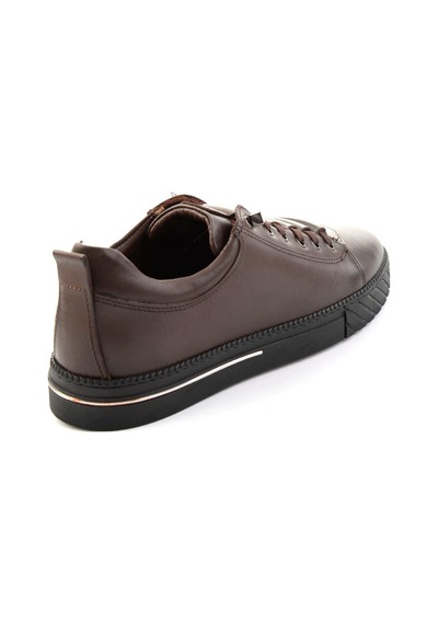 Bambi Kahve Antik Hakiki Deri Erkek Sneaker E01610196541