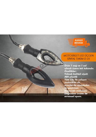 Motosiklet Led Üçgen Sinyal 4 Adet Üniversal