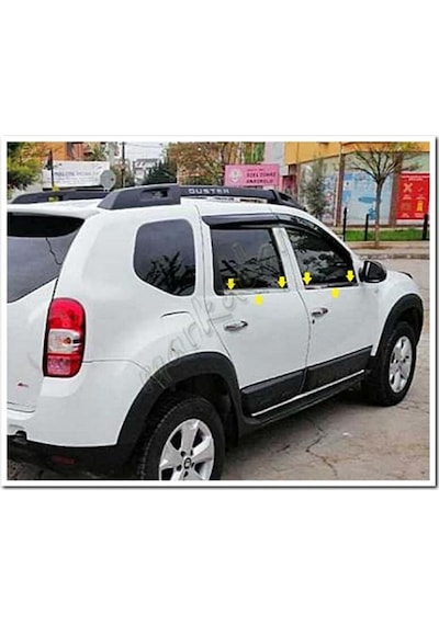 Dacia Duster Krom Cam Çıtası 2010-2017 4 Parça Paslanmaz  Çelik