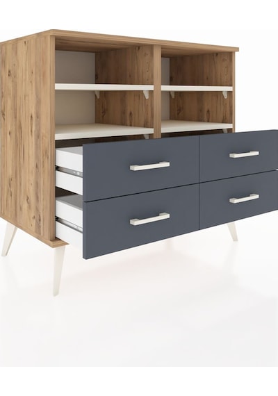 Hyperion Şifonyer 4 Raflı 4 Çekmeceli 88x44x80 Çam-aytaşı/antrasit Aytaşı/antrasit Hyperion Şifonyer 4 Raflı 4 Çekmeceli 88x44x80 Çam-aytaşı/antrasit Aytaşı/antrasit