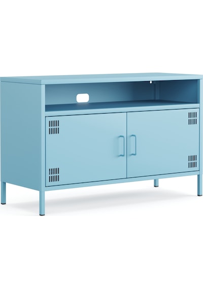 Pera Tv Ünitesi, Tv Dolabı,2 Kapaklı, Açık Raflı 100,50 X 40 X 64,50 Cm Ral 5024 Mavi Pera Tv Ünitesi, Tv Dolabı,2 Kapaklı, Açık Raflı 100,50 X 40 X 64,50 Cm Ral 5024 Mavi