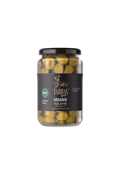Tardaş Egenin Organik Yeşil Zeytin Çizik 420 Gr