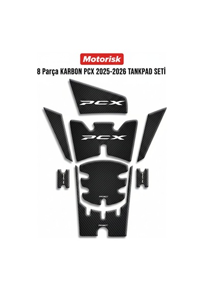 Honda Pcx 2025-2026 Uyumlu 8 Parça Karbon Tank Pad Set