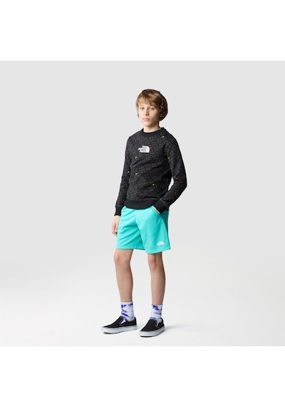 The North Face B Drew Peak Light Crew Print Erkek Çocuk Sweatshirt-30793 siyah