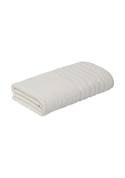 Bej Banyo Havlusu Tekli Dora 90x150 Cm Yüksek Emici Krem