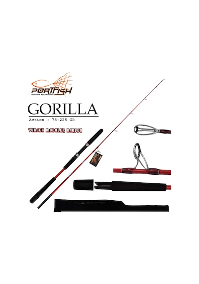 Portfish Gorilla Jig Kamışı 180 CM 75-225 Gr 2 Parça