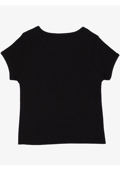 Breeze Kız Çocuk Pamuklu Love Yazılı T-shirt-14035 Siyah