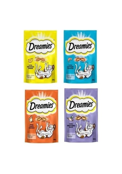 Ayrex Dreamies Kedi Ödül Maması Karışık Paket 6x60gr