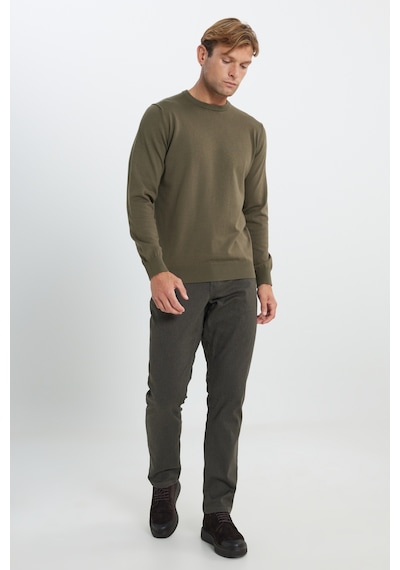 AC&Co / Altınyıldız Classics Erkek Hakı Pamuklu Standart Fit Normal Kesim Bisiklet Yaka Triko Kazak Haki AC&Co / Altınyıldız Classics Erkek Hakı Pamuklu Standart Fit Normal Kesim Bisiklet Yaka Triko Kazak Haki