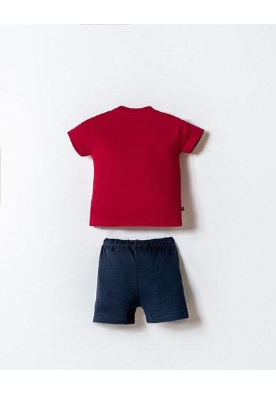 U.S. Polo Assn. U.s. Polo Assn Erkek Bebek 2 Li Şort T-şhirt Takım Kırmızı-2251 Kırmızı