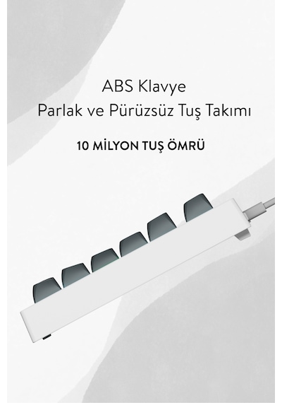 Everest Kb-98 Sılent Tkl Beyaz/gri Mavi Rainbow Q Membrane Klavye